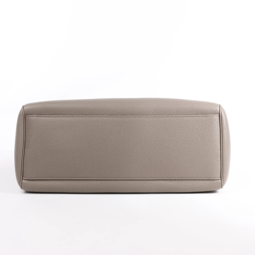 Celine Sac 16 Medium Grained Leather Shoulder Bag in Gray