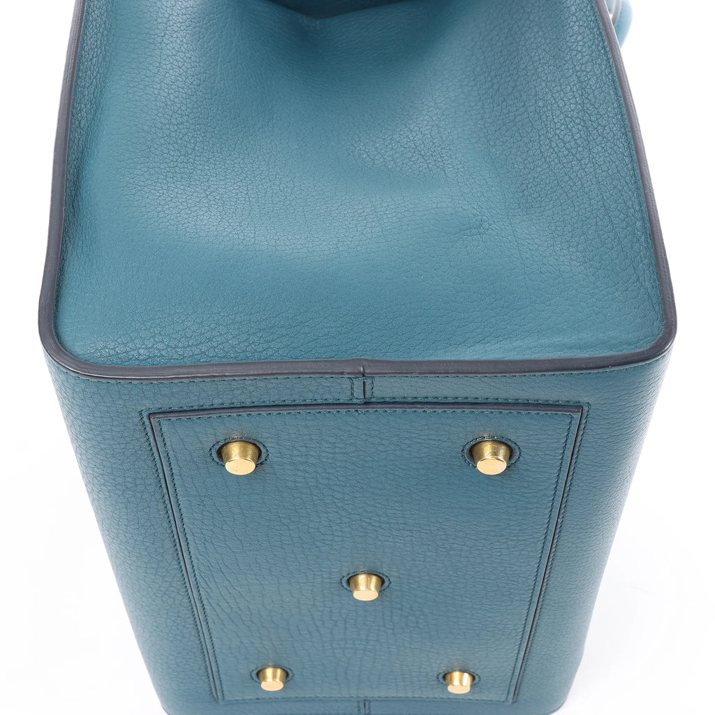 Celine Tie Knot Leather Handbag in Blue