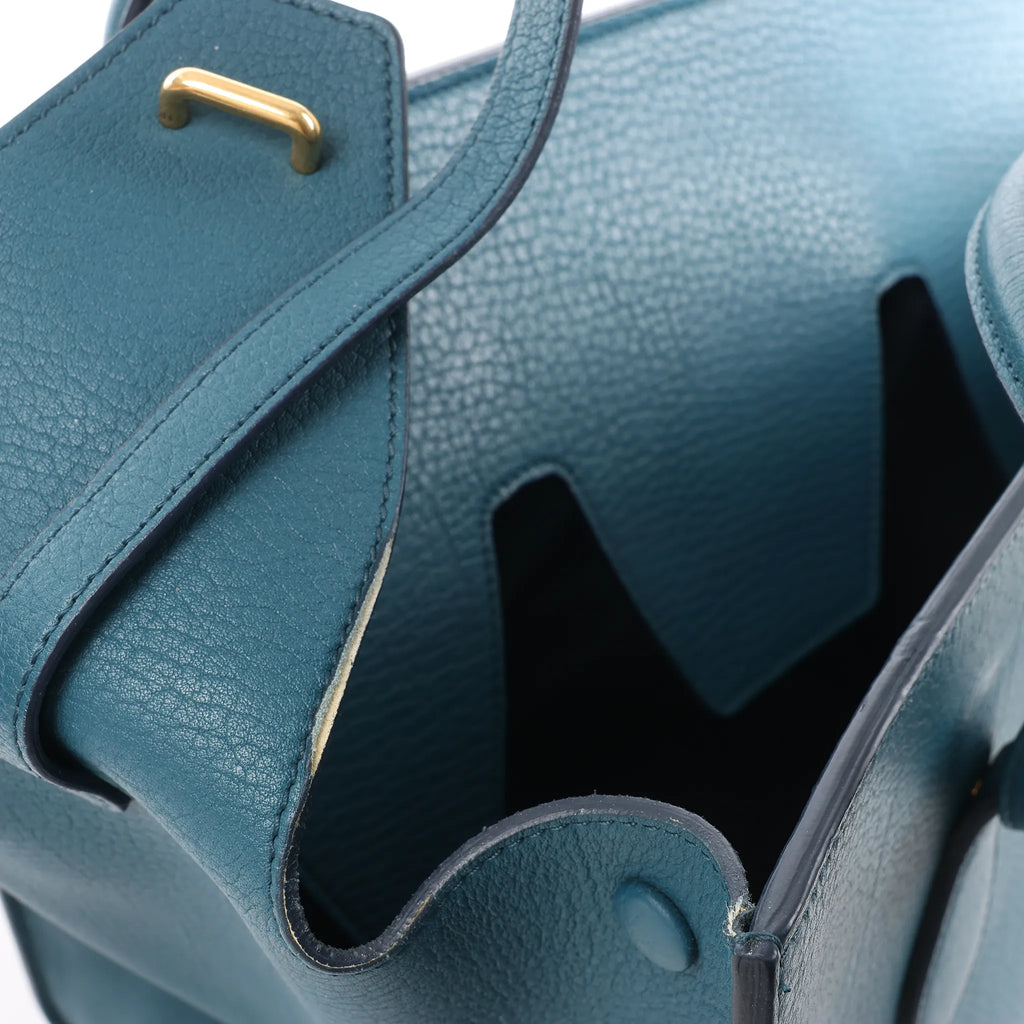 Celine Tie Knot Leather Handbag in Blue