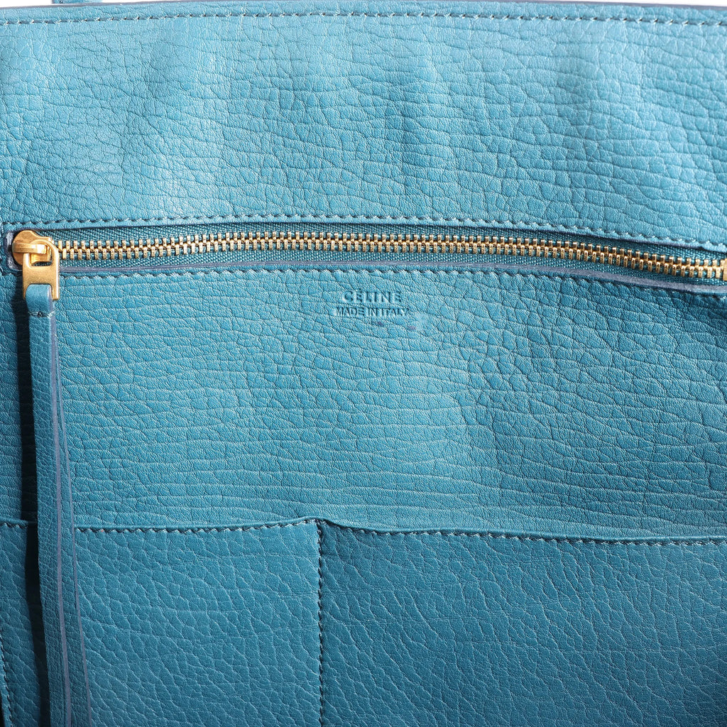 Celine Tie Knot Leather Handbag in Blue
