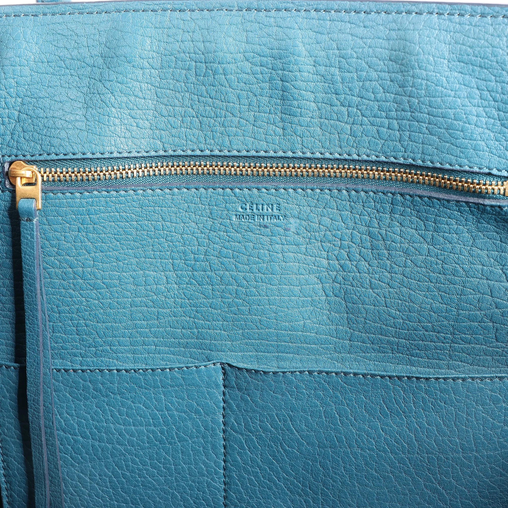 Celine Tie Knot Leather Handbag in Blue