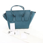 Celine Tie Knot Leather Handbag in Blue