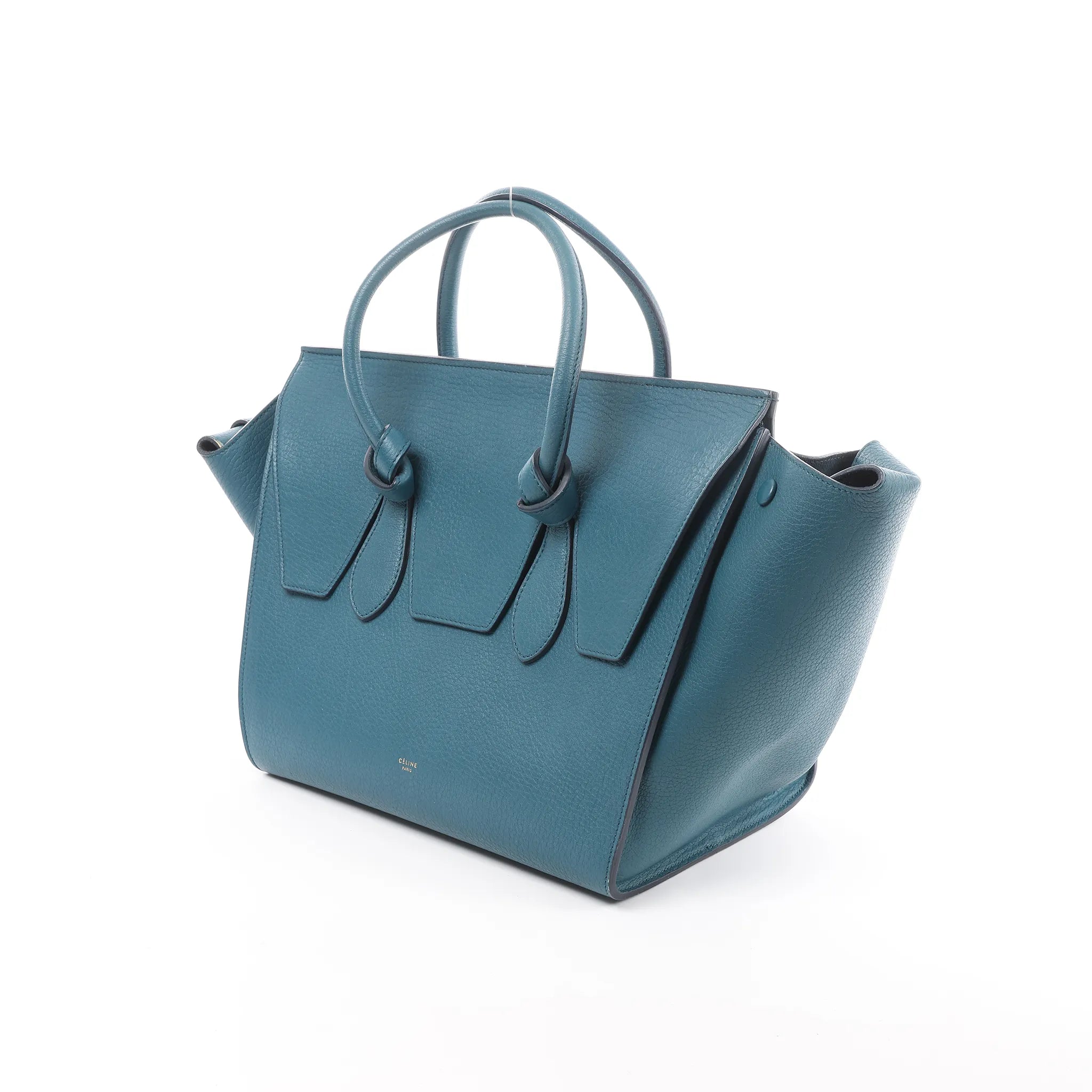 Celine Tie Knot Leather Handbag in Blue