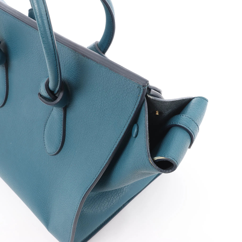Celine Tie Knot Leather Handbag in Blue