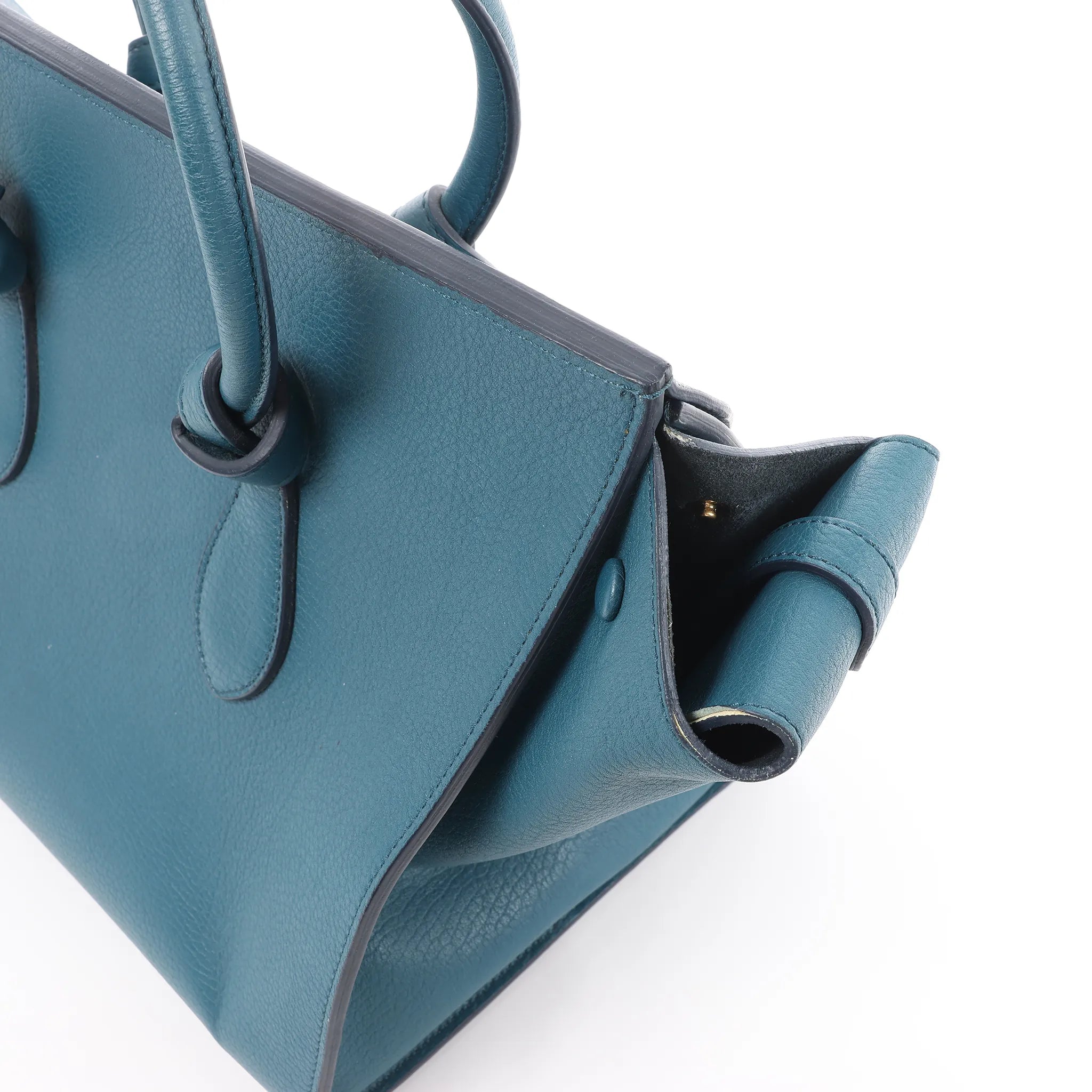 Celine Tie Knot Leather Handbag in Blue