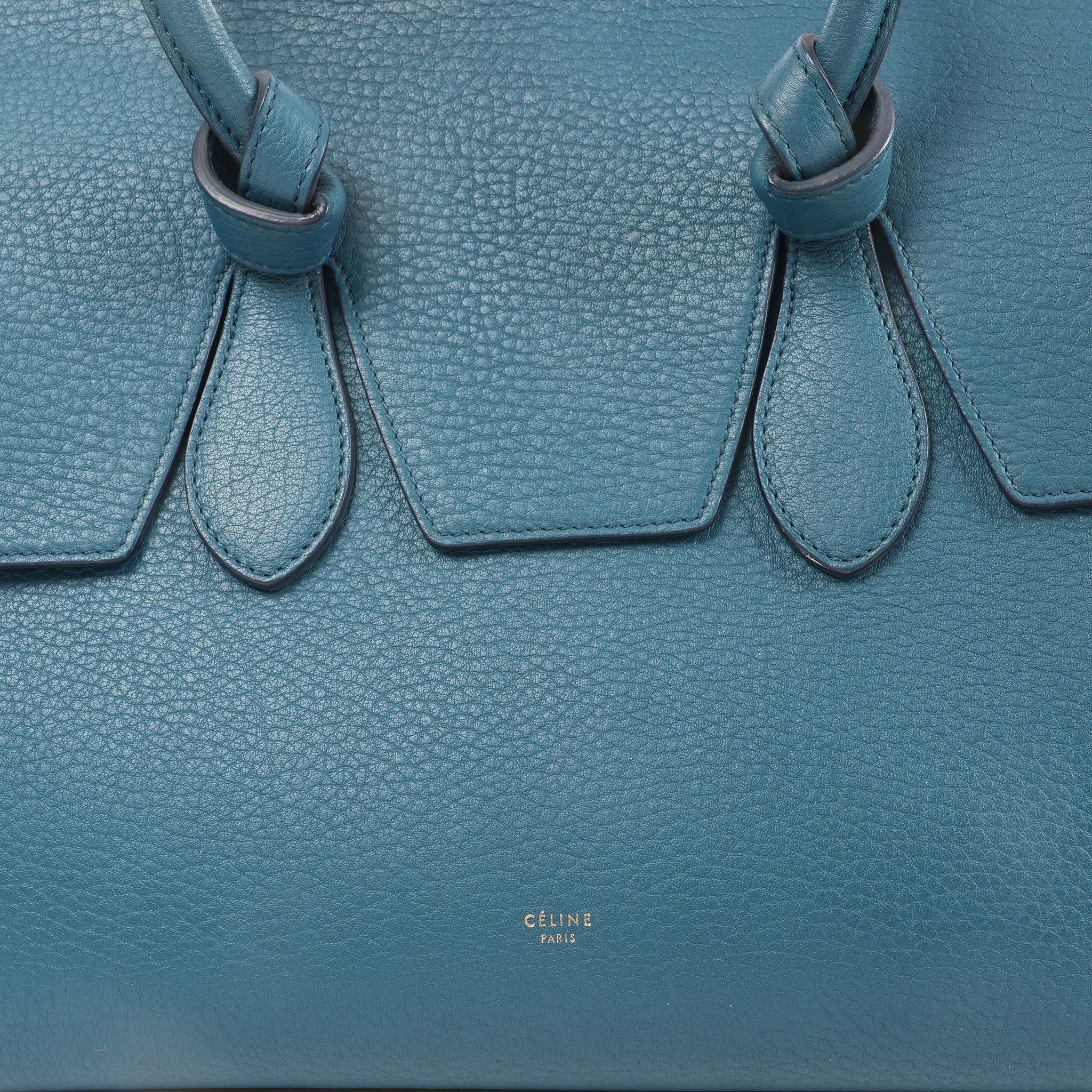 Celine Tie Knot Leather Handbag in Blue