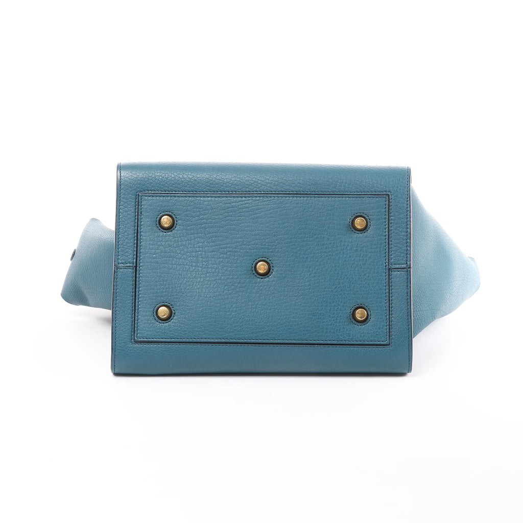 Celine Tie Knot Leather Handbag in Blue
