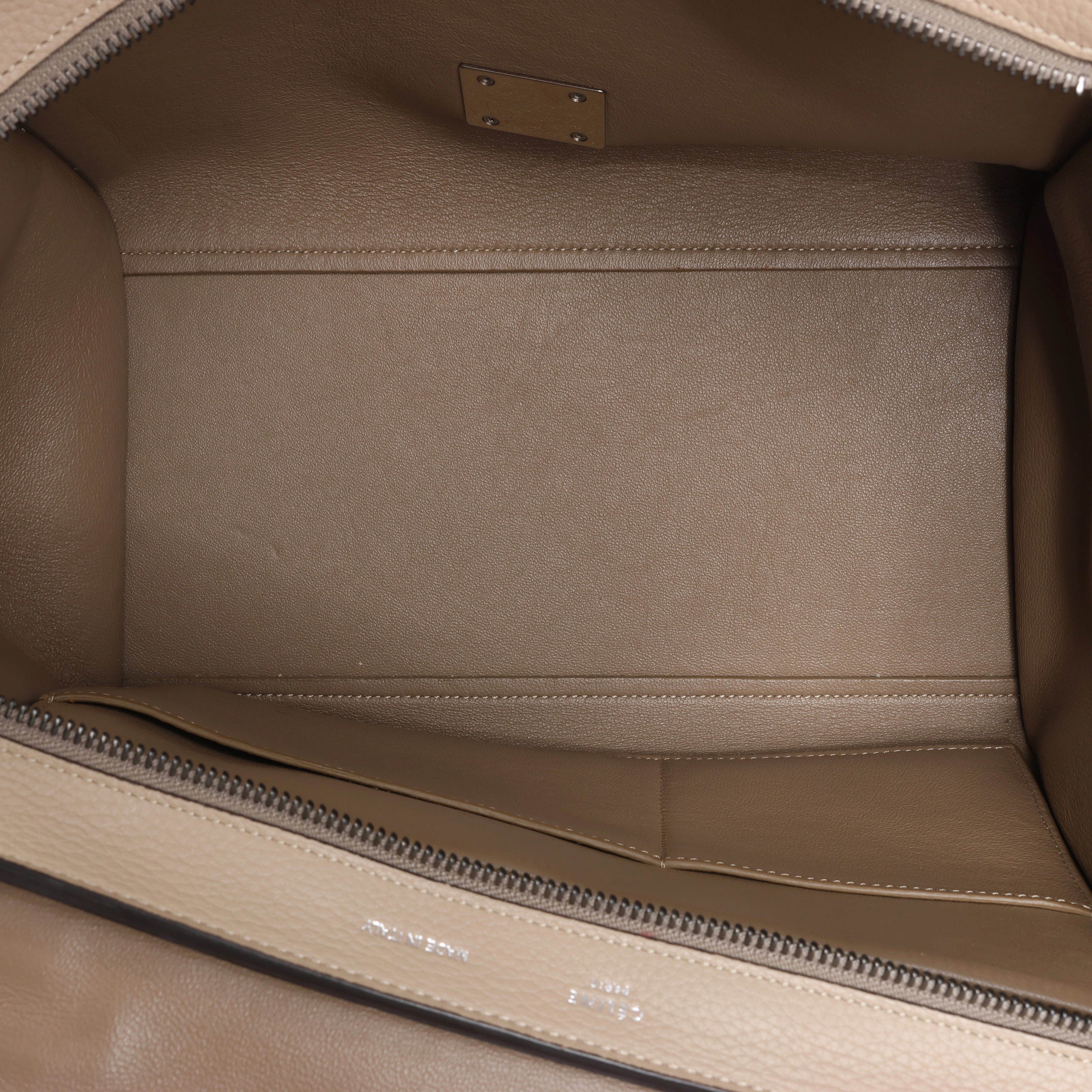 Bolso de mano CELINE Trapeze de cuero y ante 2 vías en marrón, negro, blanco