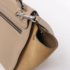 Bolso de mano CELINE Trapeze de cuero y ante 2 vías en marrón, negro, blanco