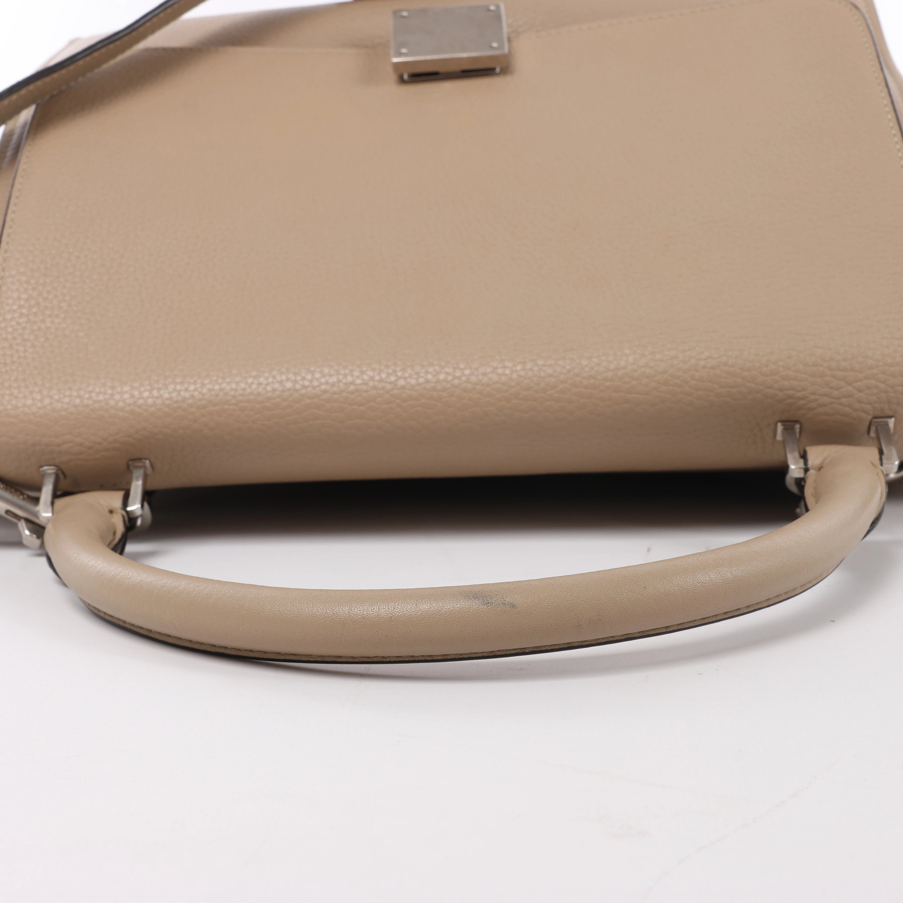 Bolso de mano CELINE Trapeze de cuero y ante 2 vías en marrón, negro, blanco