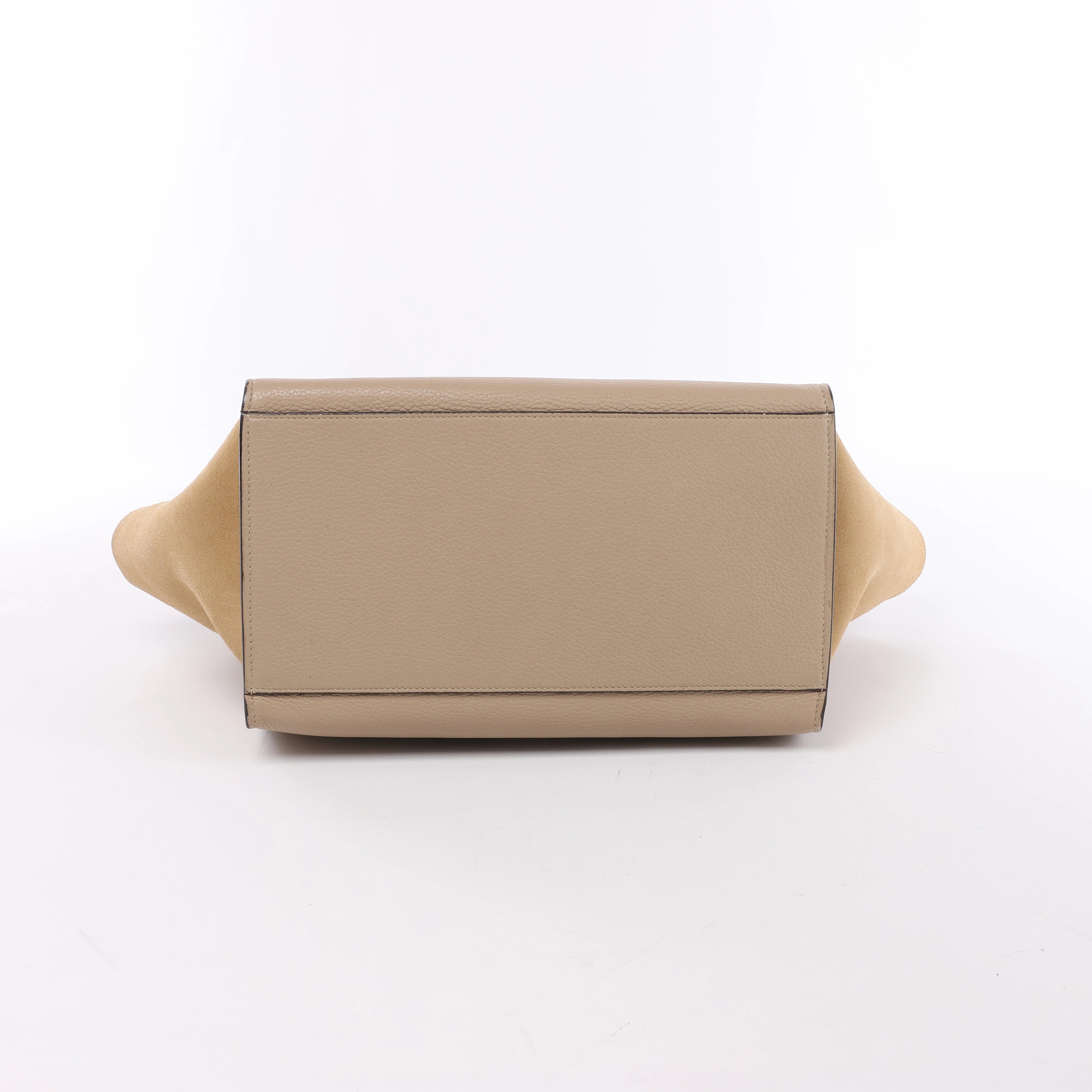 Bolso de mano CELINE Trapeze de cuero y ante 2 vías en marrón, negro, blanco