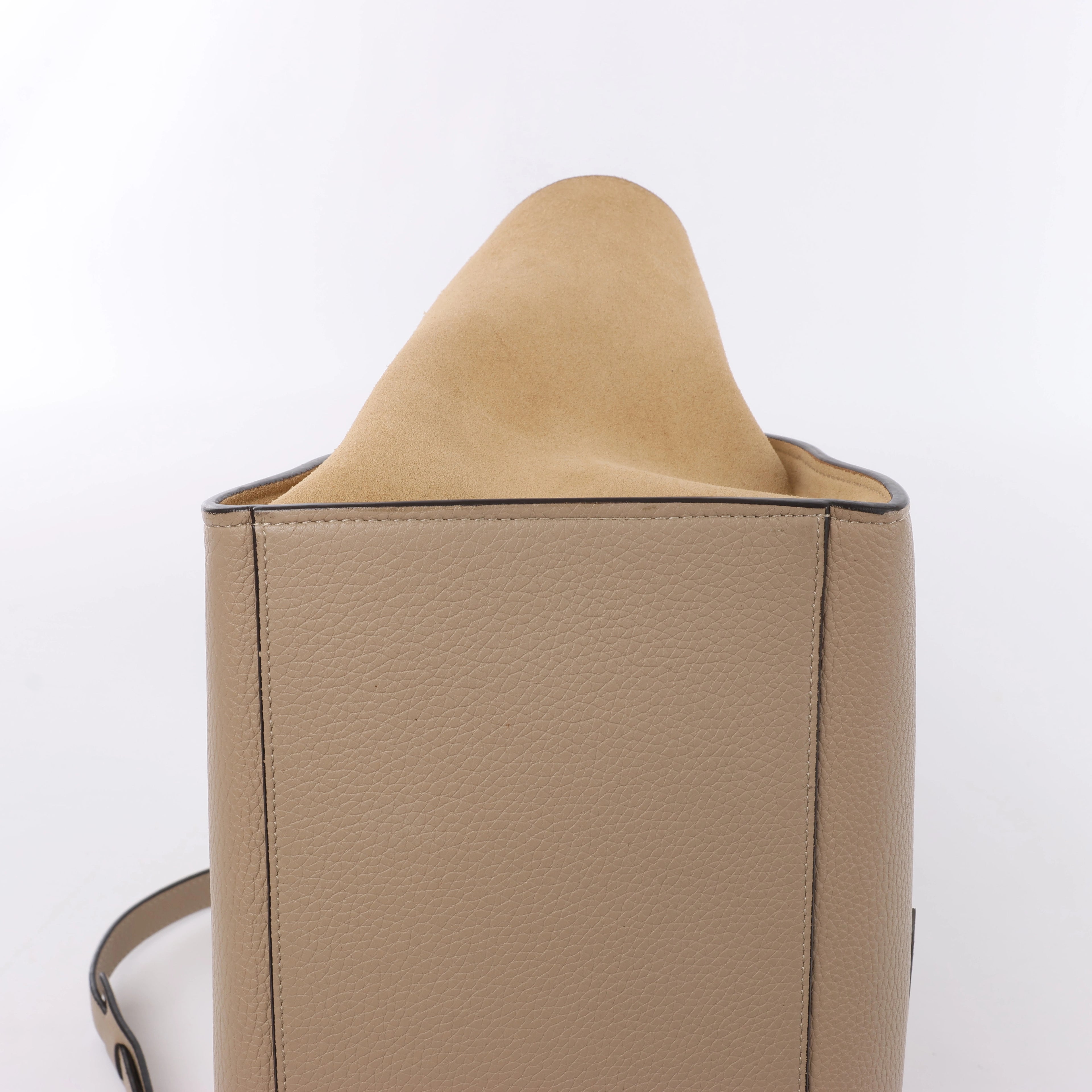 Bolso de mano CELINE Trapeze de cuero y ante 2 vías en marrón, negro, blanco