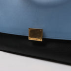 Celine Trapeze Leather 2Way Handbag Blue × White x Black