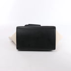Celine Trapeze Leather 2Way Handbag Blue × White x Black
