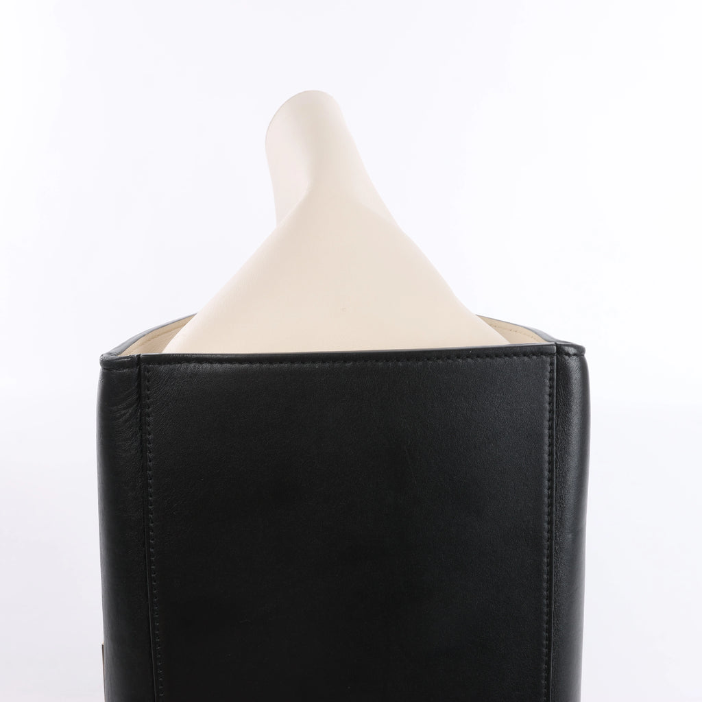 Celine Trapeze Leather 2Way Handbag Blue × White x Black