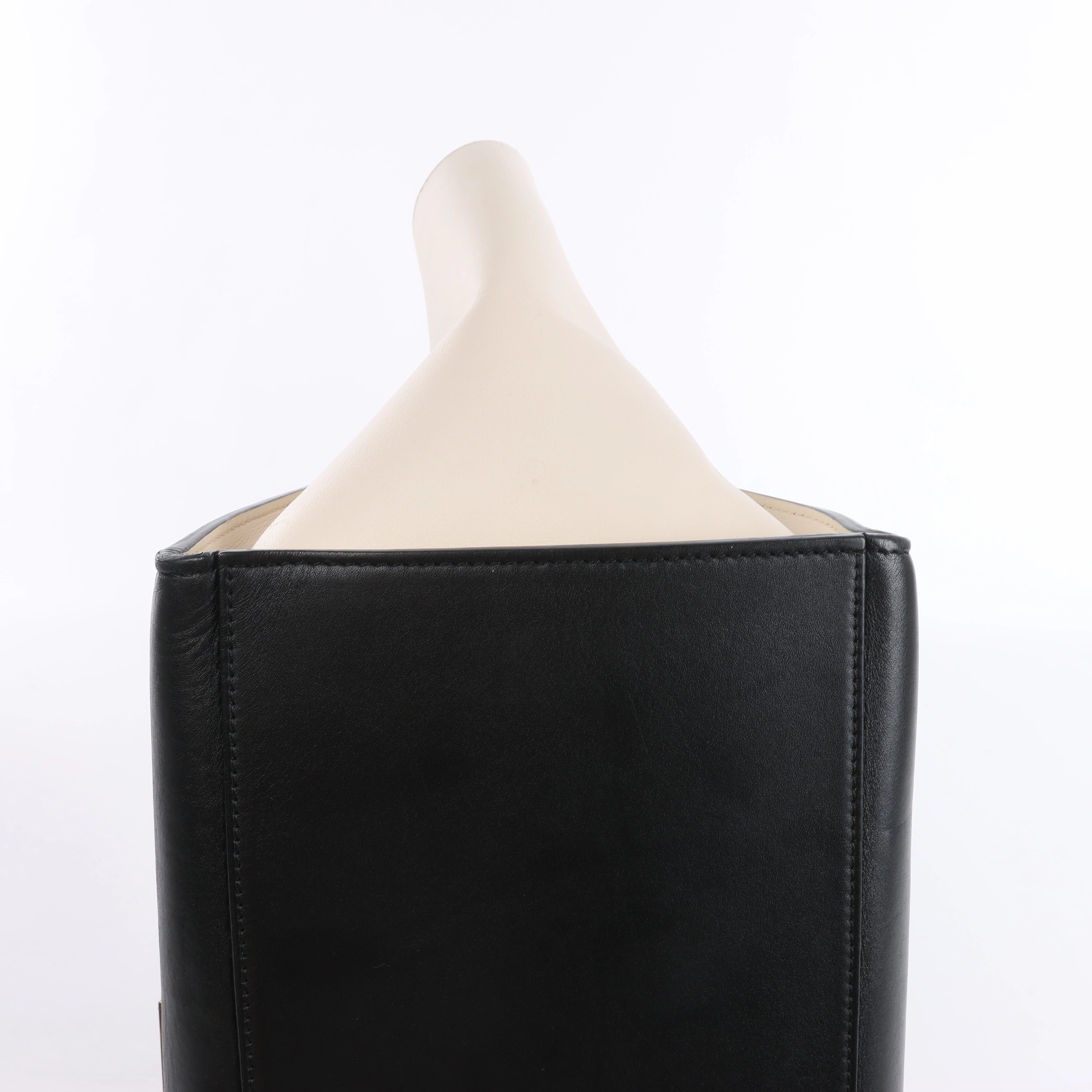 Celine Trapeze Leather 2Way Handbag Blue × White x Black
