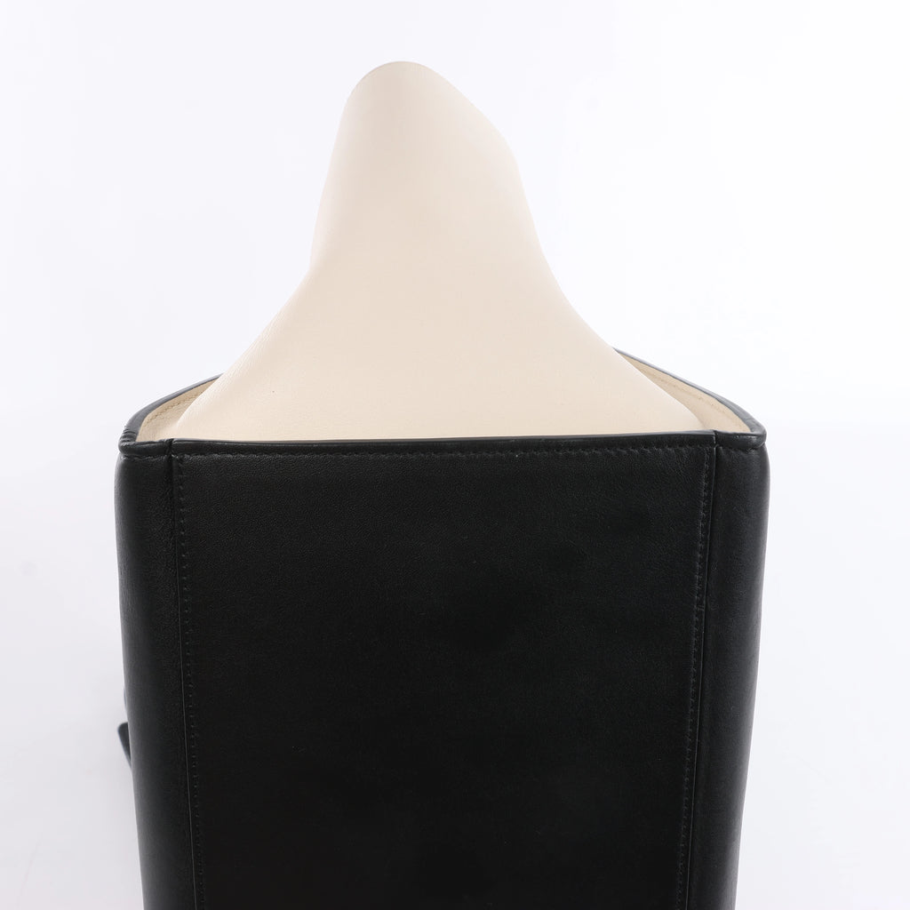 Celine Trapeze Leather 2Way Handbag Blue × White x Black