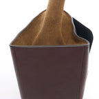 CELINE Trapeze Leather x Suede 2Way Handbag in Navy Blue x Brown x Burgundy