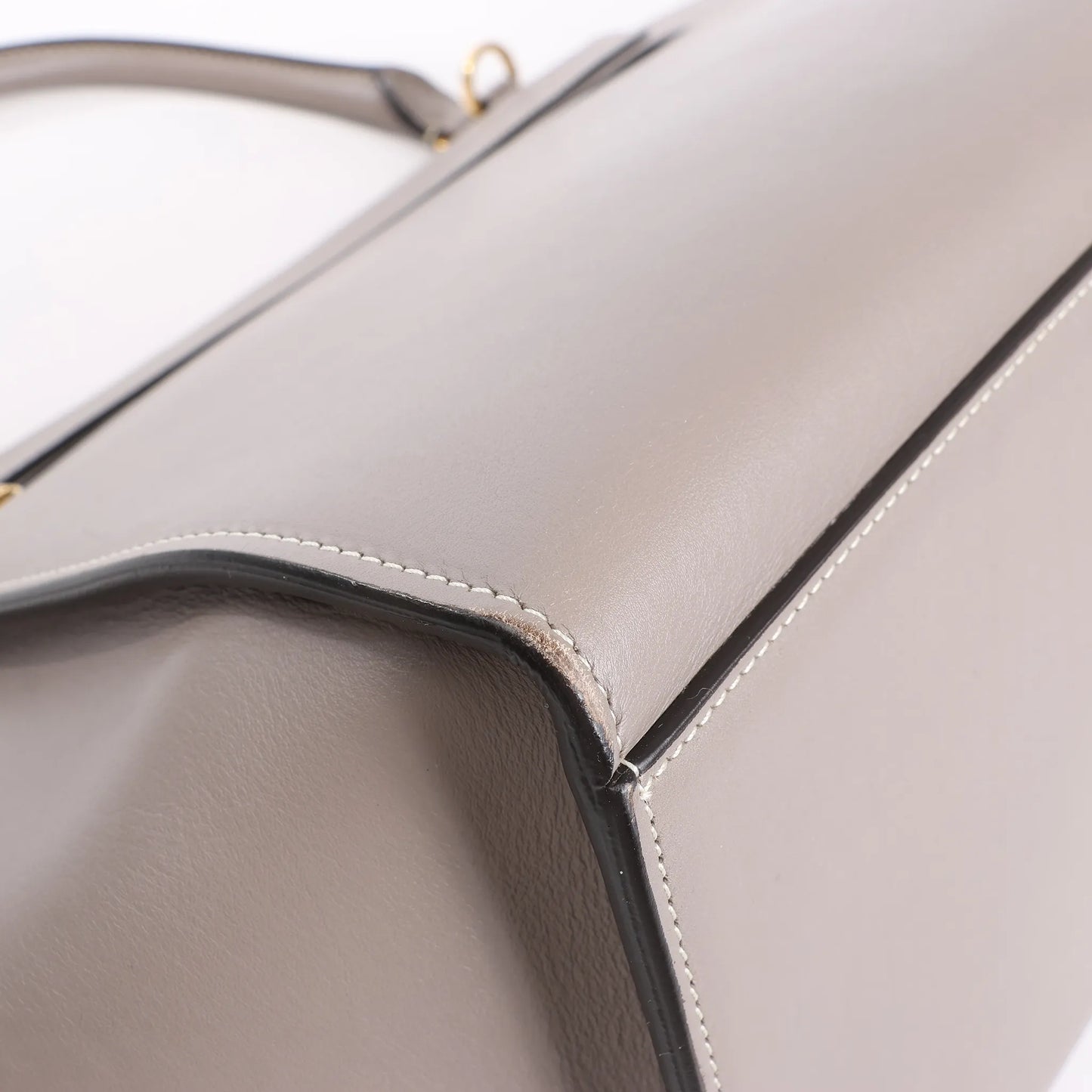 CELINE Trapeze Leather x Suede 2Way Handbag in Gray