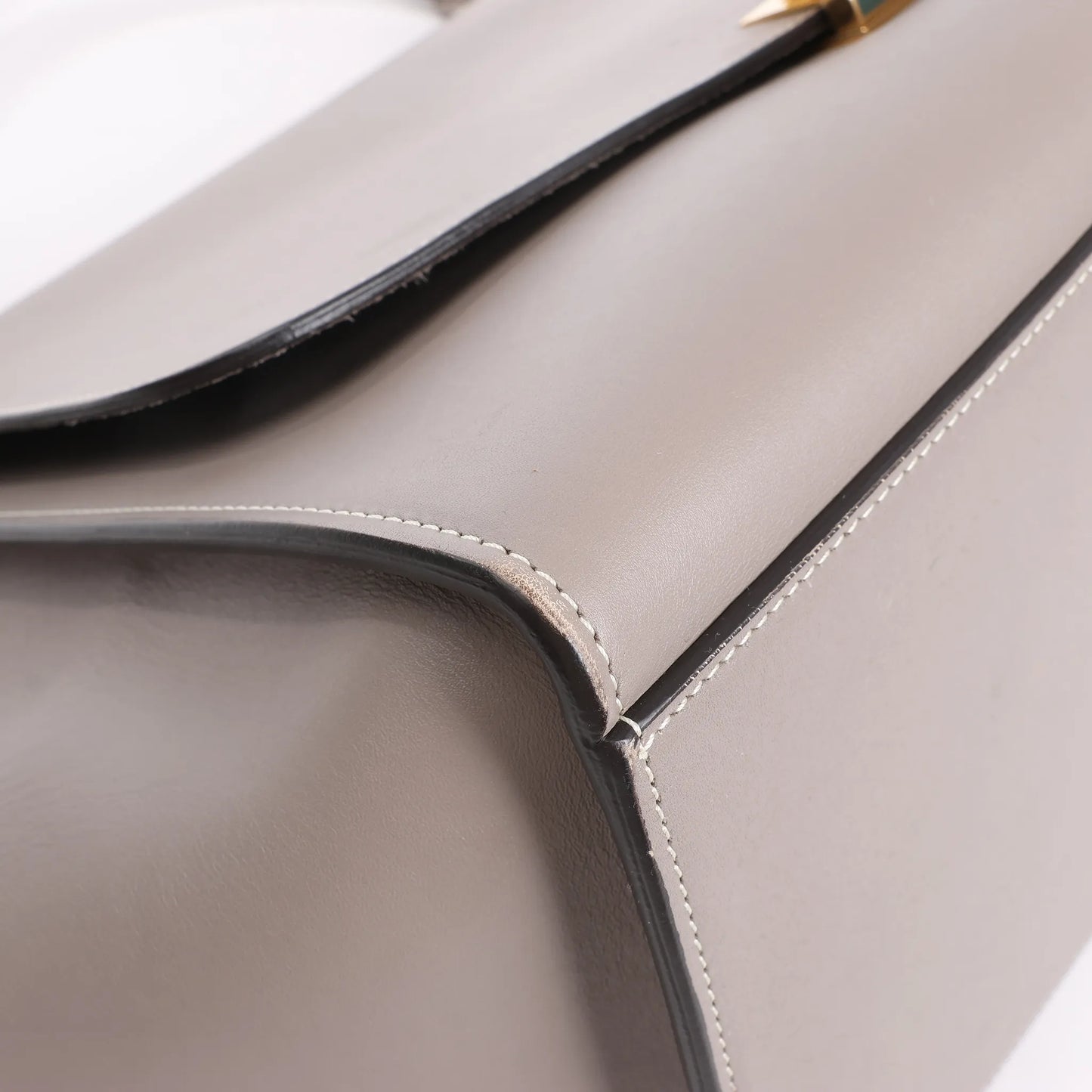 CELINE Trapeze Leather x Suede 2Way Handbag in Gray