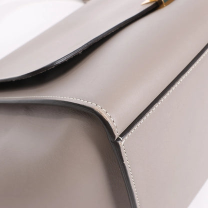 CELINE Trapeze Leather x Suede 2Way Handbag in Gray