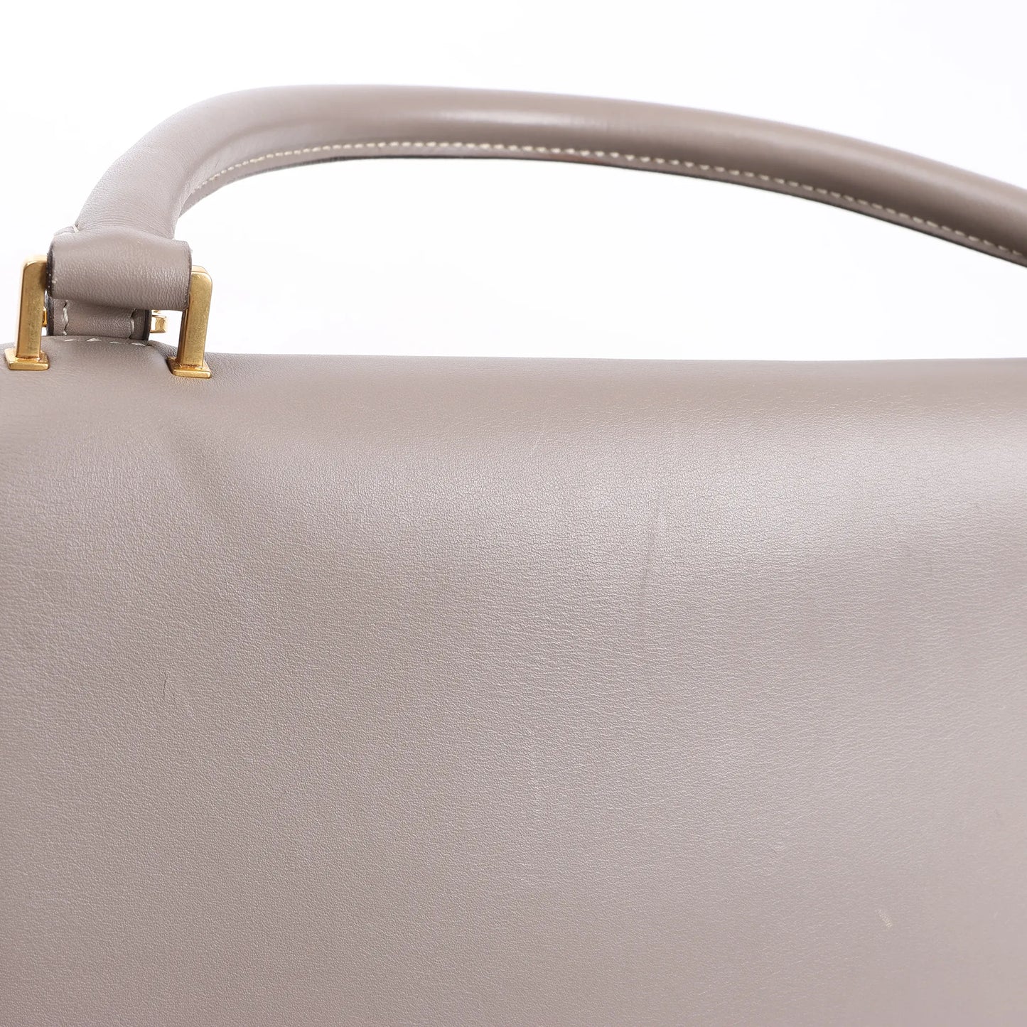 CELINE Trapeze Leather x Suede 2Way Handbag in Gray