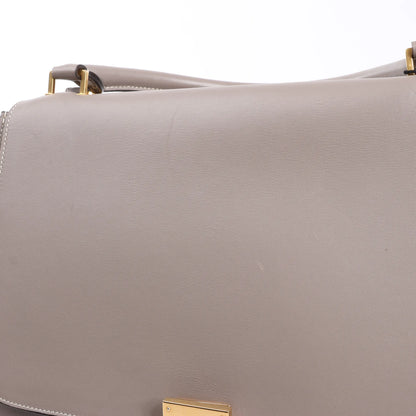 CELINE Trapeze Leather x Suede 2Way Handbag in Gray