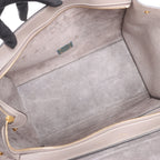 CELINE Trapeze Leather x Suede 2Way Handbag in Gray
