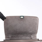 CELINE Trapeze Leather x Suede 2Way Handbag in Gray
