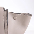 CELINE Trapeze Leather x Suede 2Way Handbag in Gray