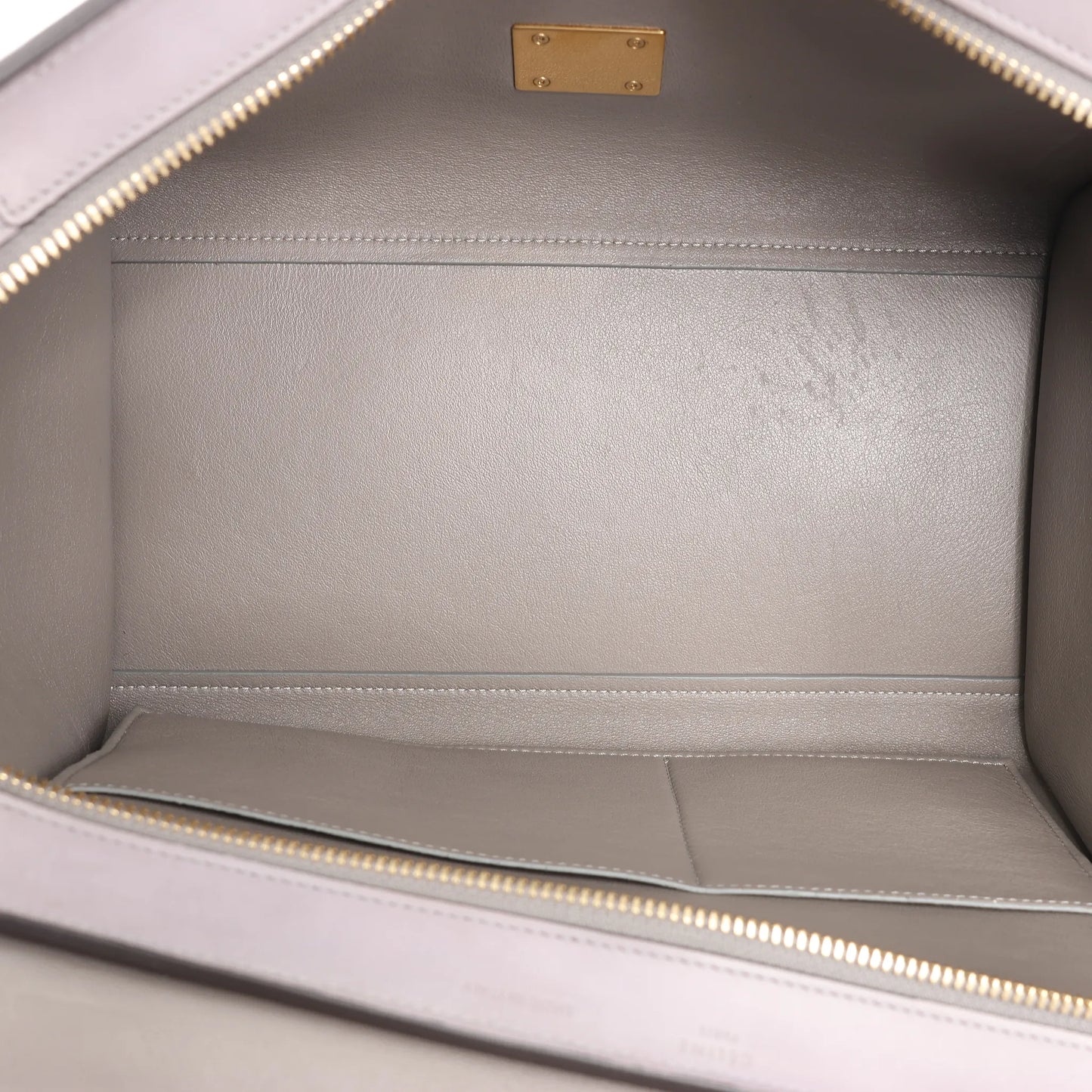 CELINE Trapeze Leather 2Way Handbag in Navy Blue x Taupe x Black