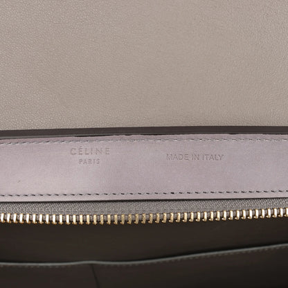 CELINE Trapeze Leather 2Way Handbag in Navy Blue x Taupe x Black