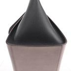 CELINE Trapeze Leather 2Way Handbag in Navy Blue x Taupe x Black