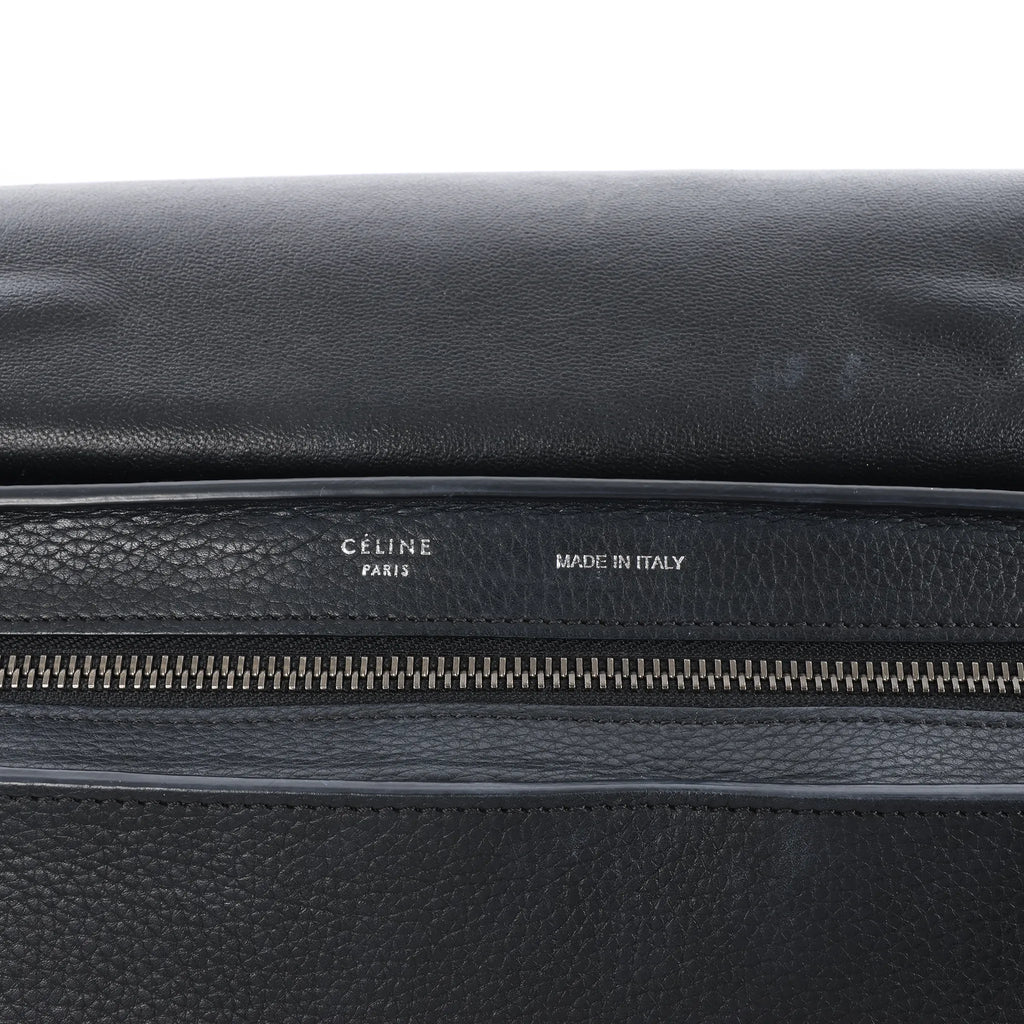 CELINE Trapeze Leather x Suede 2Way Handbag in Black