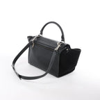 CELINE Trapeze Leather x Suede 2Way Handbag in Black