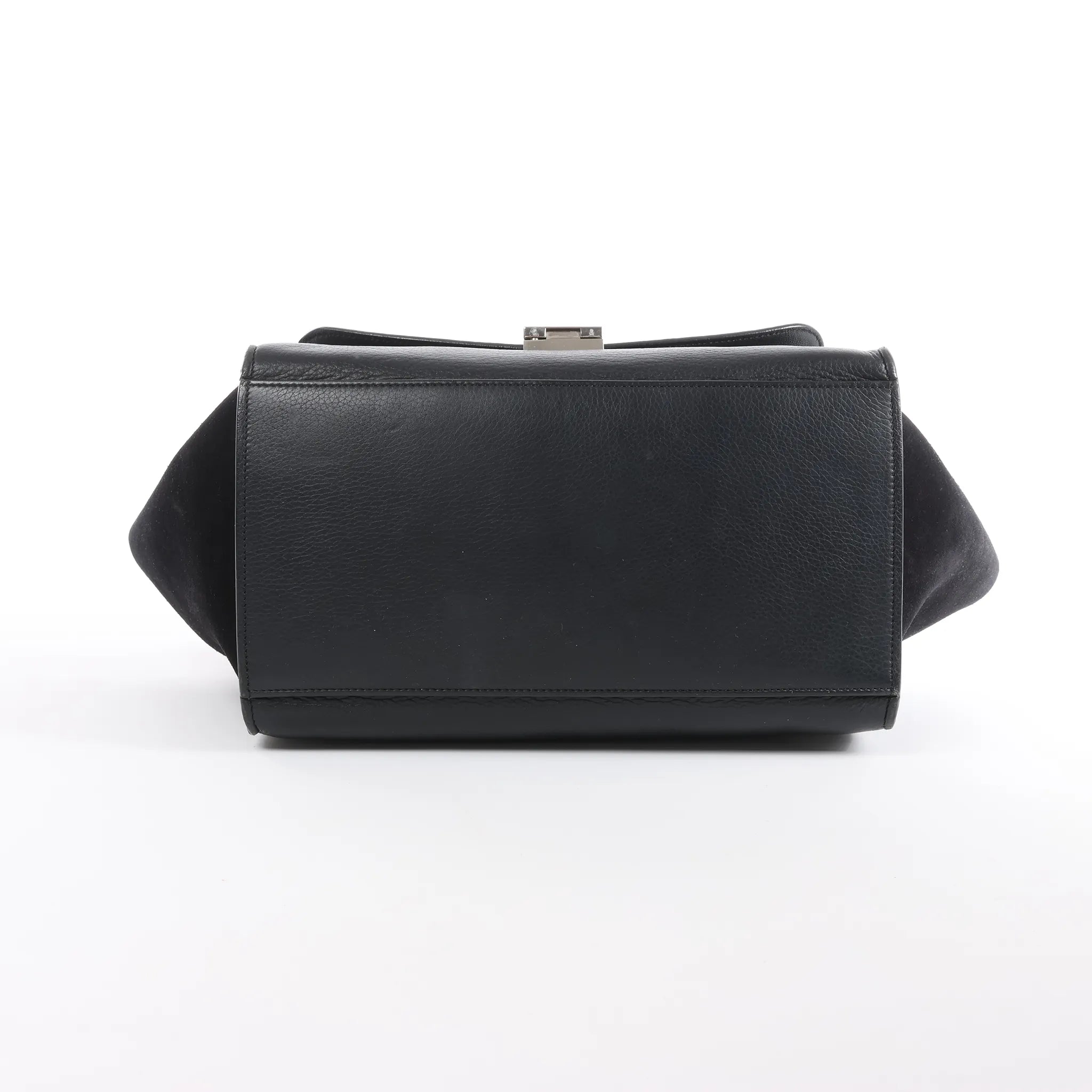 CELINE Trapeze Leather x Suede 2Way Handbag in Black