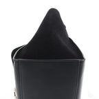 CELINE Trapeze Leather x Suede 2Way Handbag in Black