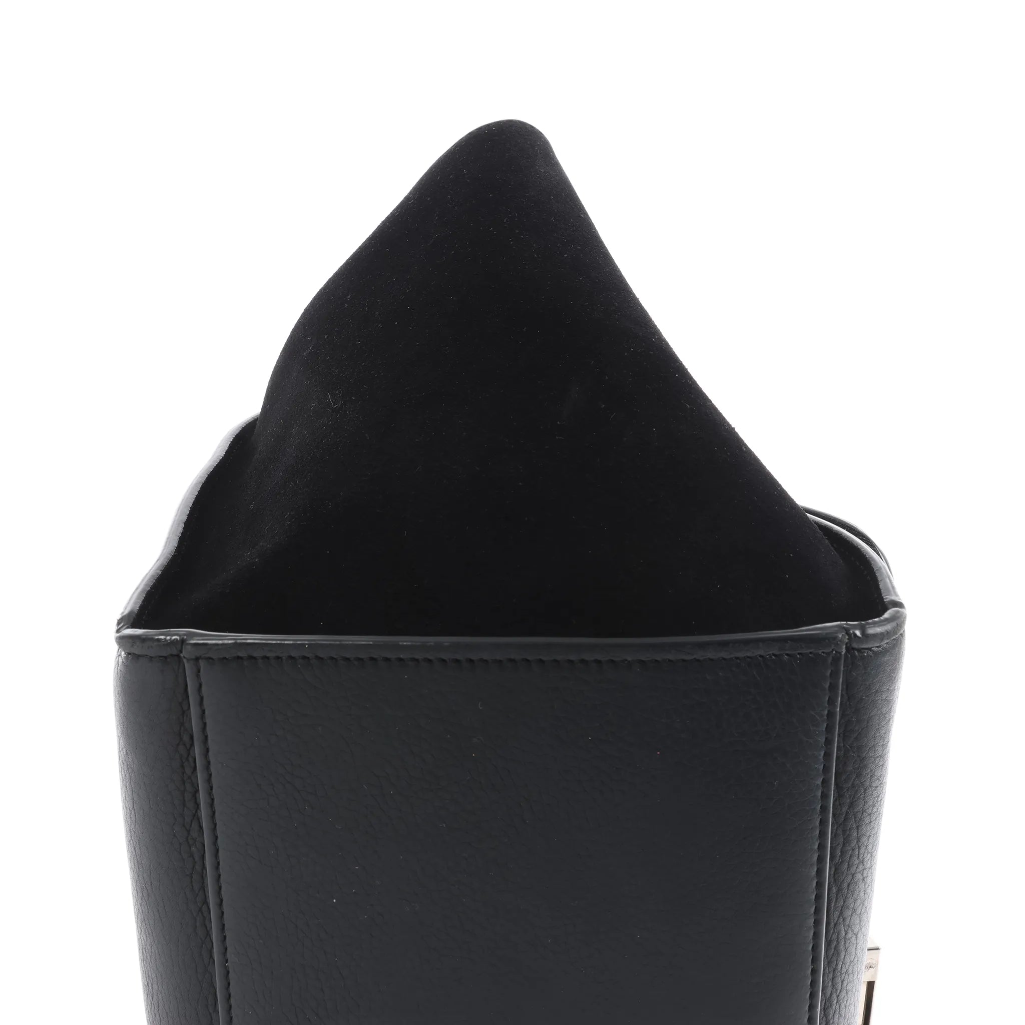 CELINE Trapeze Leather x Suede 2Way Handbag in Black