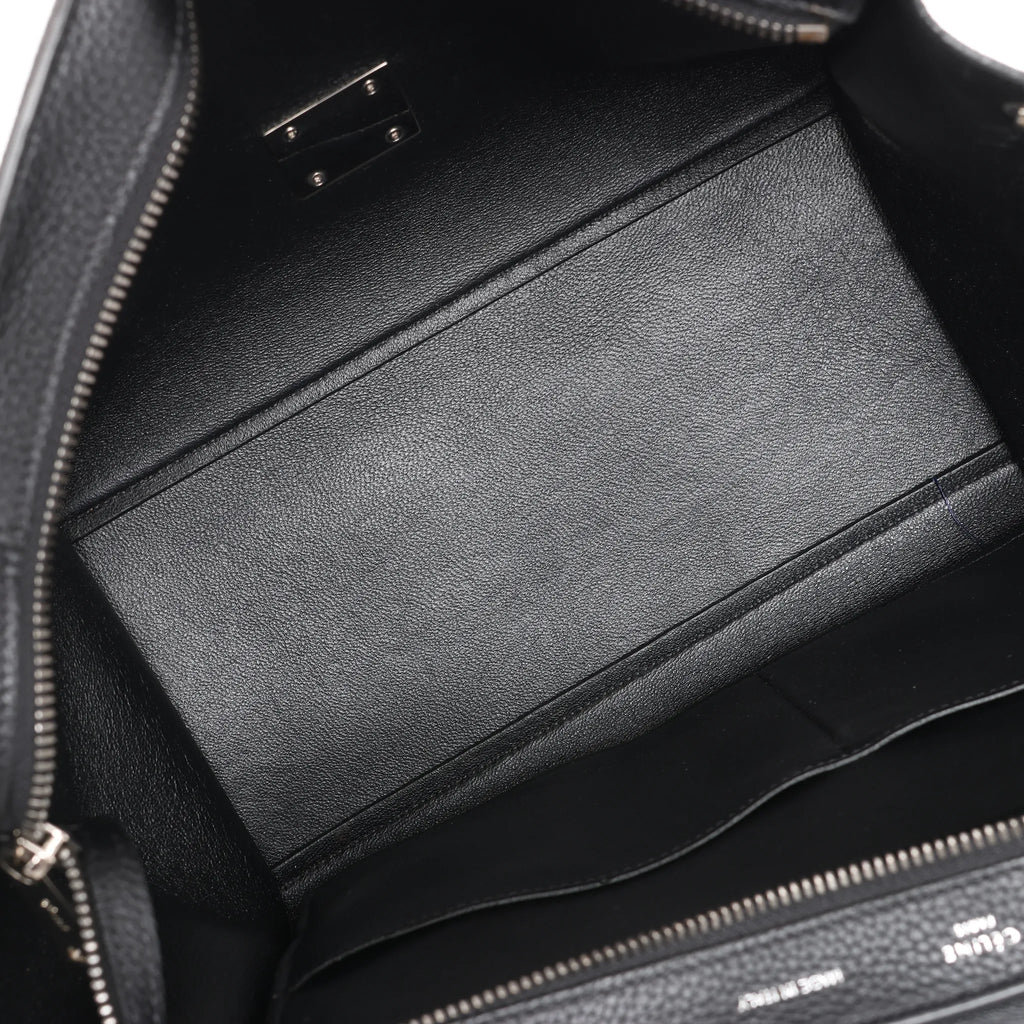 CELINE Trapeze Leather x Suede 2Way Handbag in Black