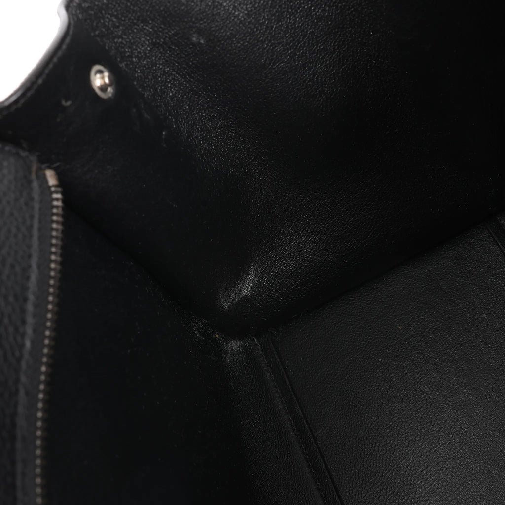 CELINE Trapeze Leather x Suede 2Way Handbag in Black