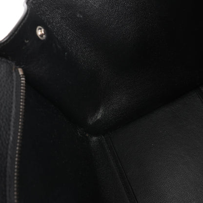 CELINE Trapezleder x Wildleder 2Way Handtasche in Schwarz