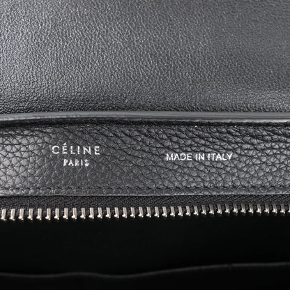 CELINE Trapezleder x Wildleder 2Way Handtasche in Schwarz