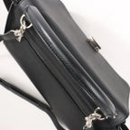 CELINE Trapeze Leather x Suede 2Way Handbag in Black