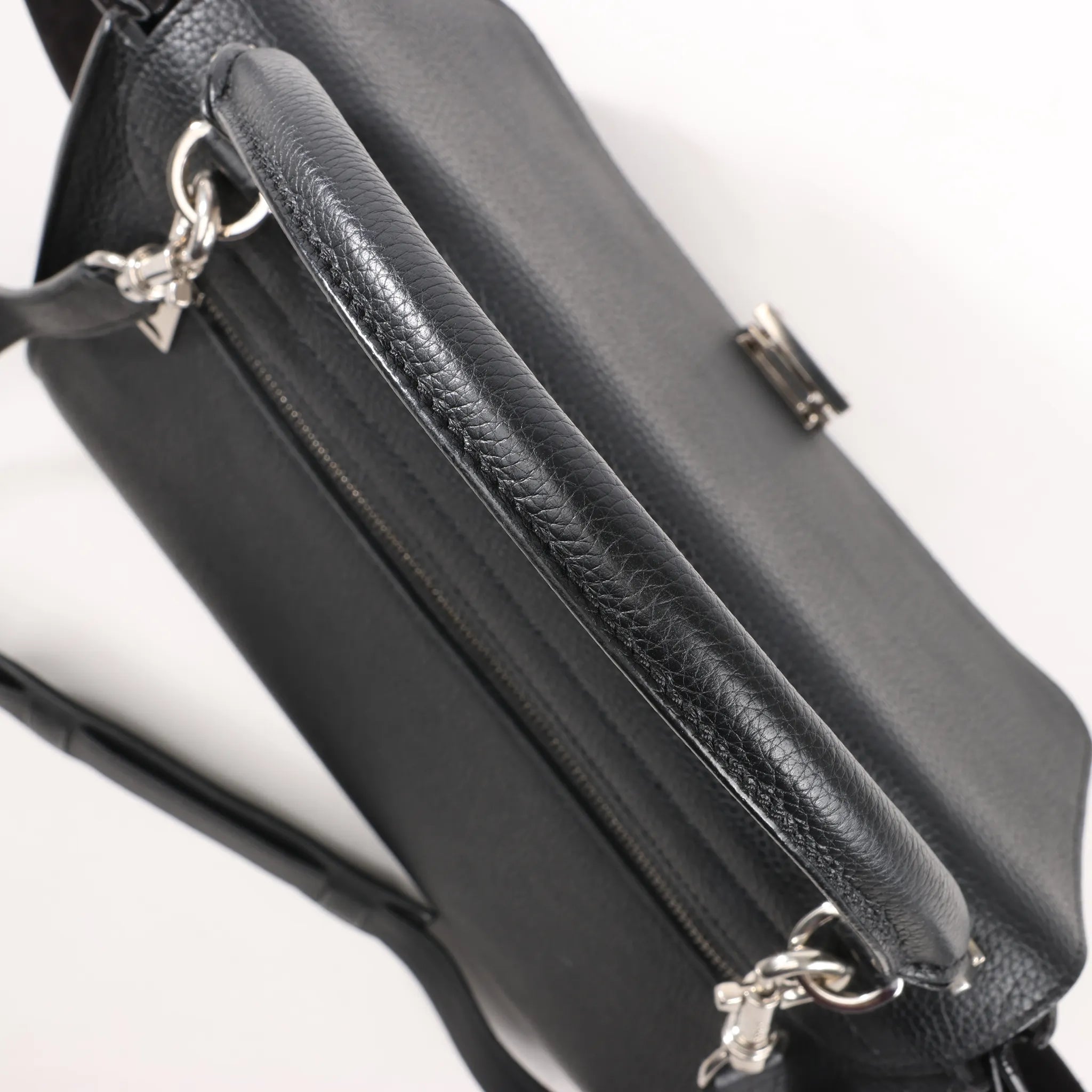 CELINE Trapeze Leather x Suede 2Way Handbag in Black