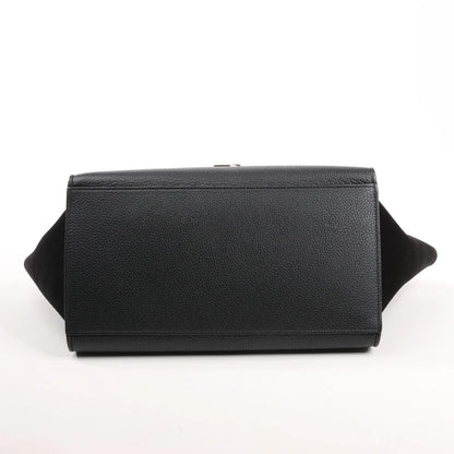 CELINE Trapezleder x Wildleder 2Way Handtasche in Schwarz