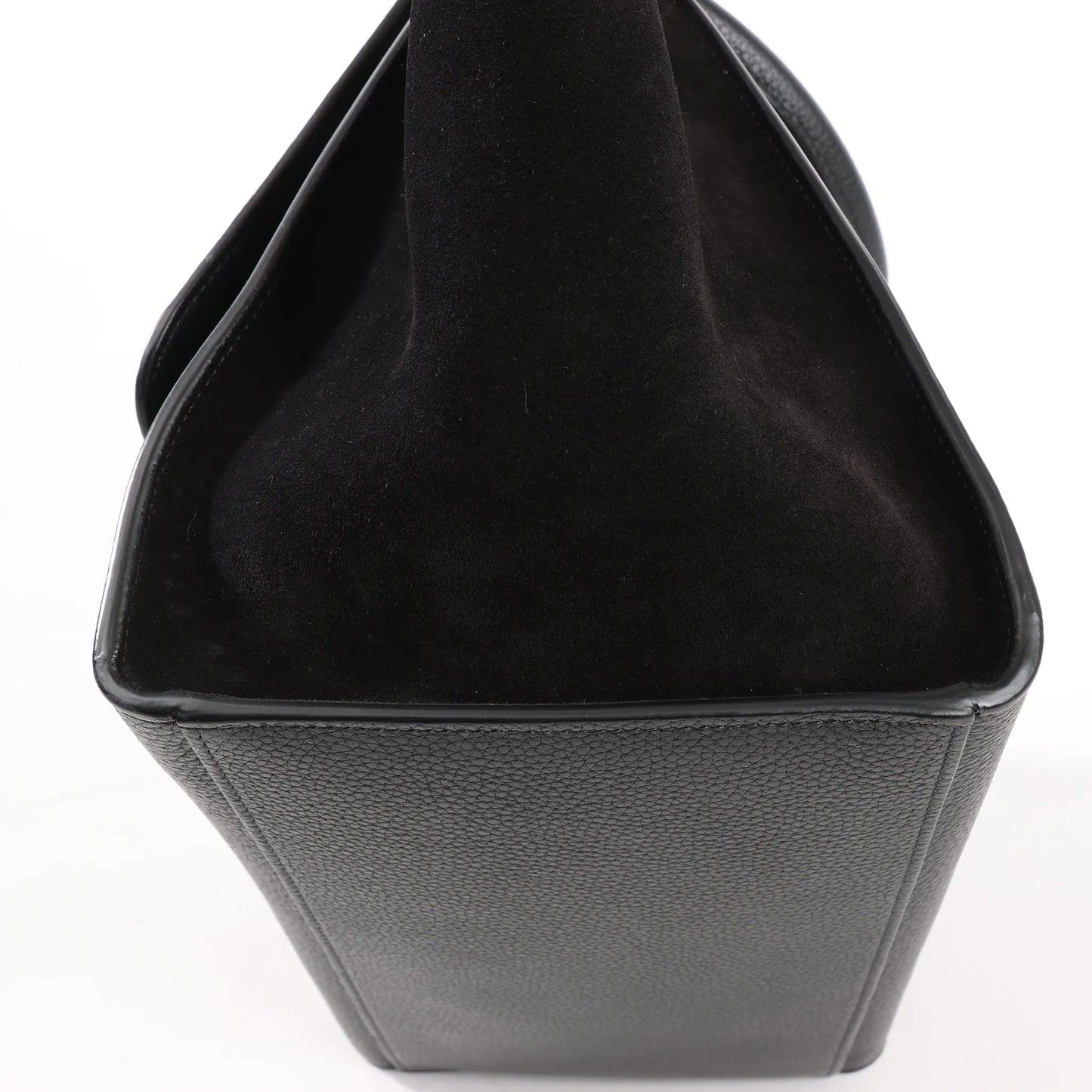 CELINE Trapezleder x Wildleder 2Way Handtasche in Schwarz