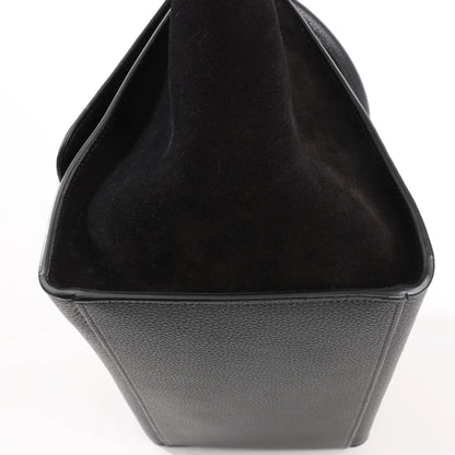 CELINE Trapezleder x Wildleder 2Way Handtasche in Schwarz