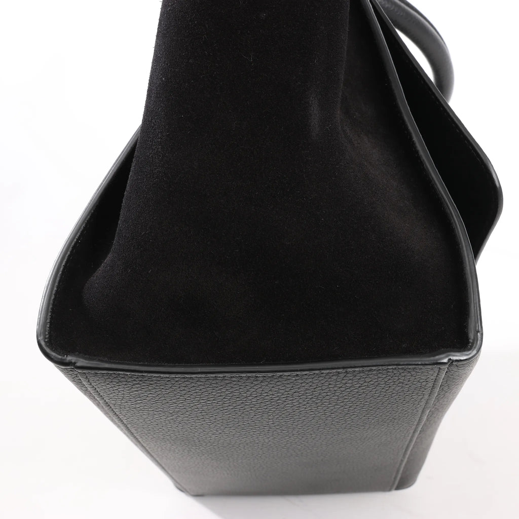 CELINE Trapeze Leather x Suede 2Way Handbag in Black