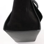 CELINE Trapeze Leather x Suede 2Way Handbag in Black