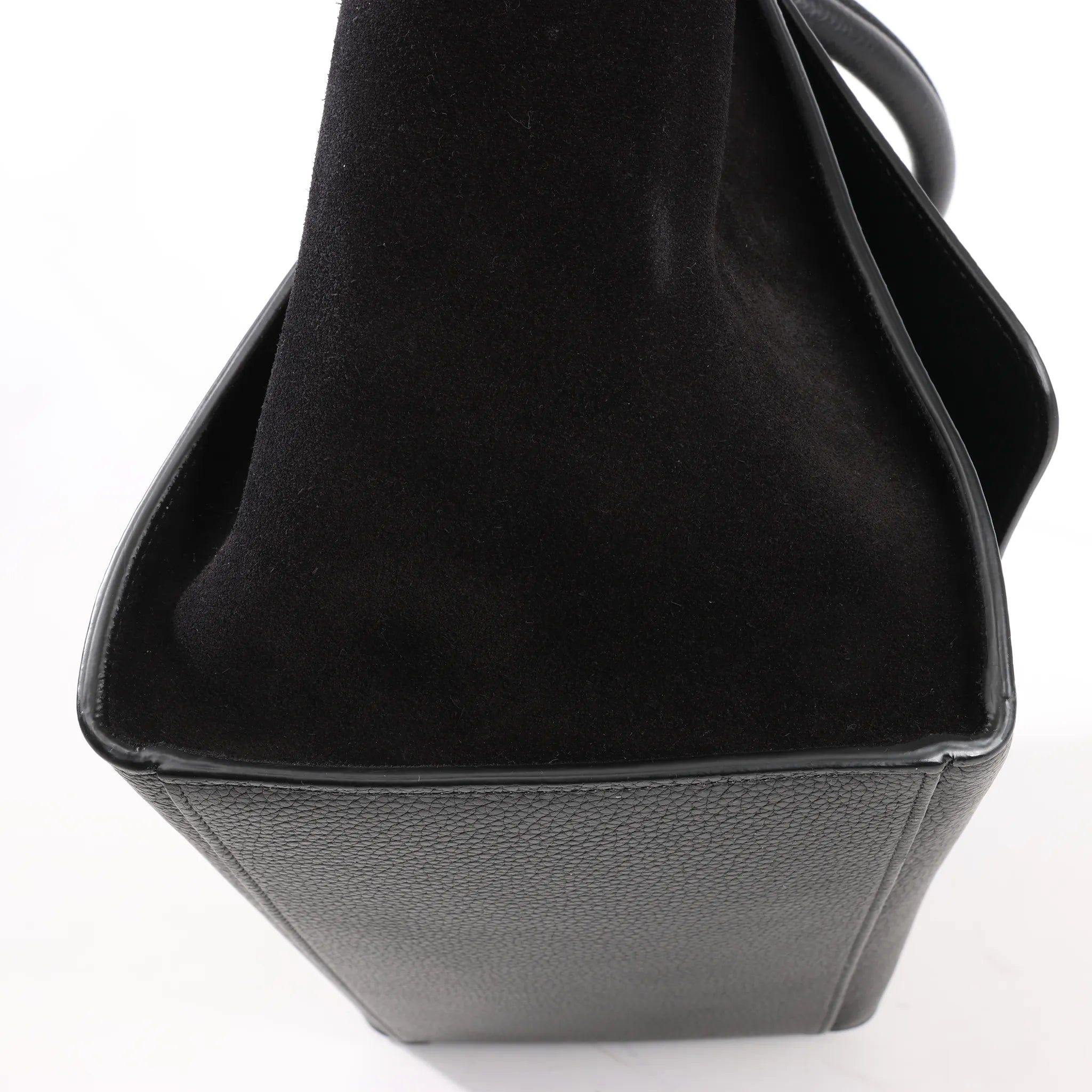 CELINE Trapeze Leather x Suede 2Way Handbag in Black